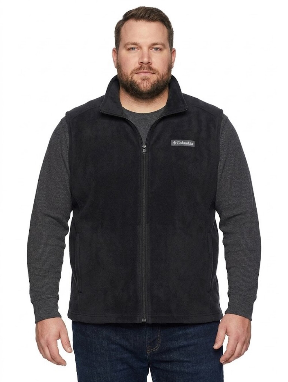 Columbia Black Full-Zip Fleece Vest